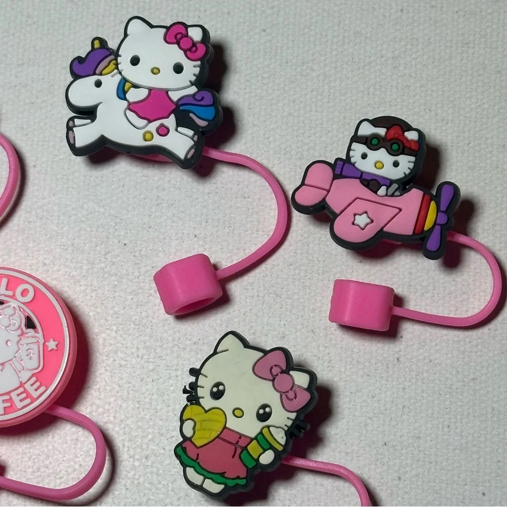 NEW BOUTIQUE SANRIO HELLO KITTY 8 Cute Design Straw Topper Stanley Tumblers